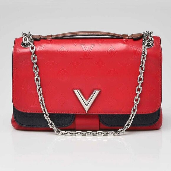 Louis Vuitton Rubis/Blue Monogram Leather Very Chain Bag - Picture 1 of 11